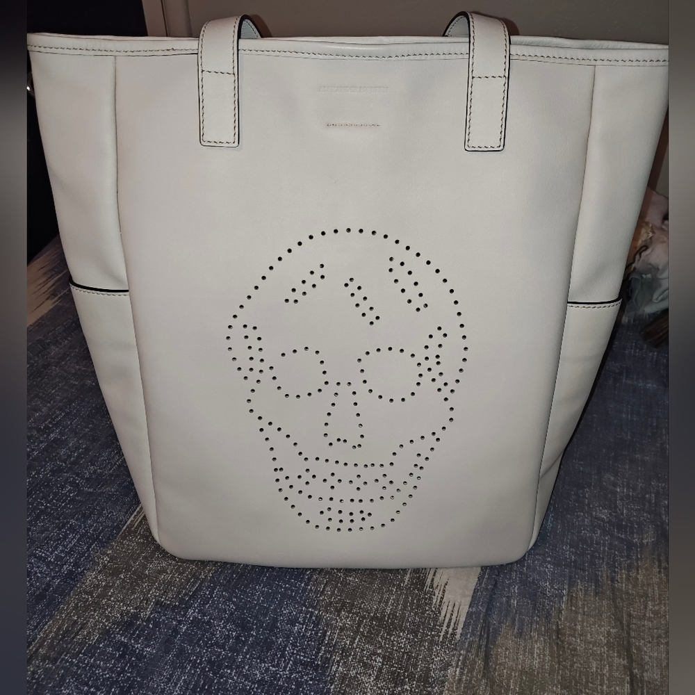 White Skull Tote Bag